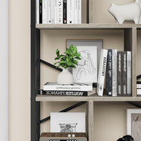 Garvee étagère industrielle haute à 5 niveaux avec rangement pour salon, bureau, chambre, en MDF et métal, robuste et anti-basculement