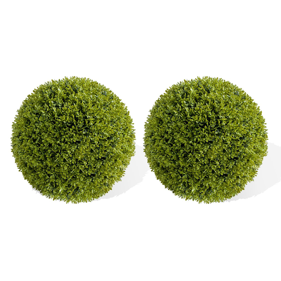 Garvee Lot de 2 boules de buis artificielles 55 cm en PE, résistantes aux UV et aux intempéries, pour jardin et mariage, vertes