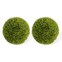 Garvee Lot de 2 boules de buis artificielles 55 cm en PE, résistantes aux UV et aux intempéries, pour jardin et mariage, vertes