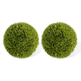 Ensemble de boules de buis artificiel Garvee de 40 cm (15,7 pouces), résistant aux UV et sans entretien, en polyéthylène, pour la décoration intérieure et extérieure (vert).