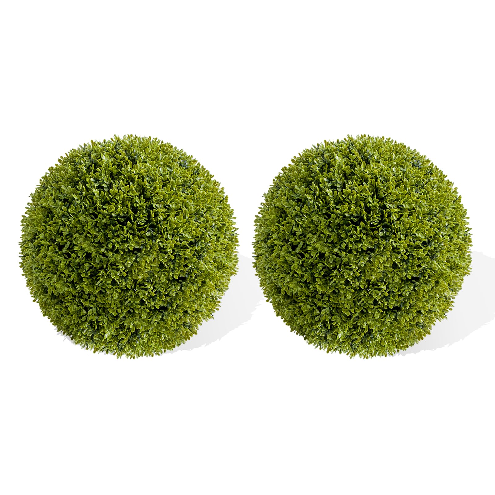 Ensemble de boules de buis artificiel Garvee de 40 cm (15,7 pouces), résistant aux UV et sans entretien, en polyéthylène, pour la décoration intérieure et extérieure (vert).