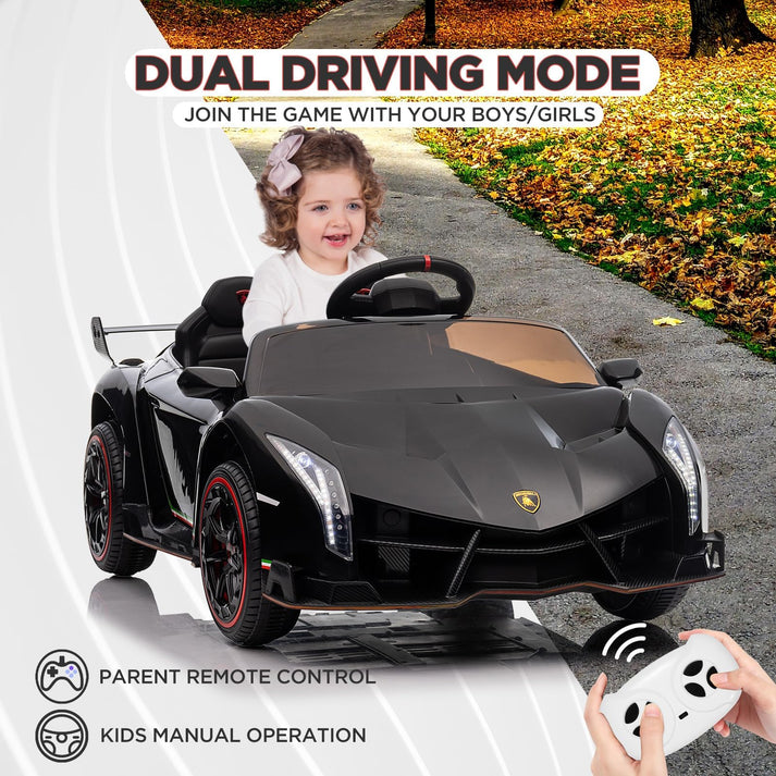 Voiture électrique enfant Lamborghini sous licence officielle portes ciseaux phares LED