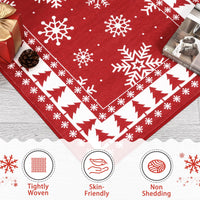 Tapis de Noël moderne Garvee grand format à motif flocons de neige pour salon, chambre, salle à manger, 140 x 200 cm, multicolore