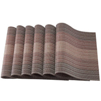 Garvee Lot de 6 sets de table isolants thermiques en PVC rouge 30x45cm, écologiques et antidérapants