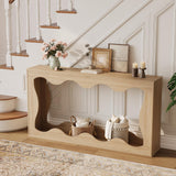 Garvee console style campagne, bois et métal, largeur 160 cm, finition naturelle - Naturel