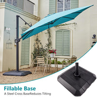 Garvee Parasol de jardin en aluminium 300 × 300 cm, vert, résistant et léger, montage facile, pliable pour terrasse et extérieur