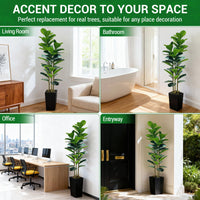 Arbre artificiel d'intérieur Garvee de 1,5 m, design réaliste, sans entretien, idéal pour la maison et le bureau, écologique