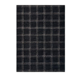 Garvee Tapis Géométrique Noir 120 x 170 cm, à Motif Quadrillé, à Poils Ras, Lavable et Antidérapant, Résistant aux Taches et Adapté aux Animaux, Style Bohème Champêtre