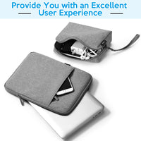 Housse/sacoche Garvee 13 pouces pour MacBook Pro 2020 M1-2016 (ordinateurs portables ultra-fins), grise