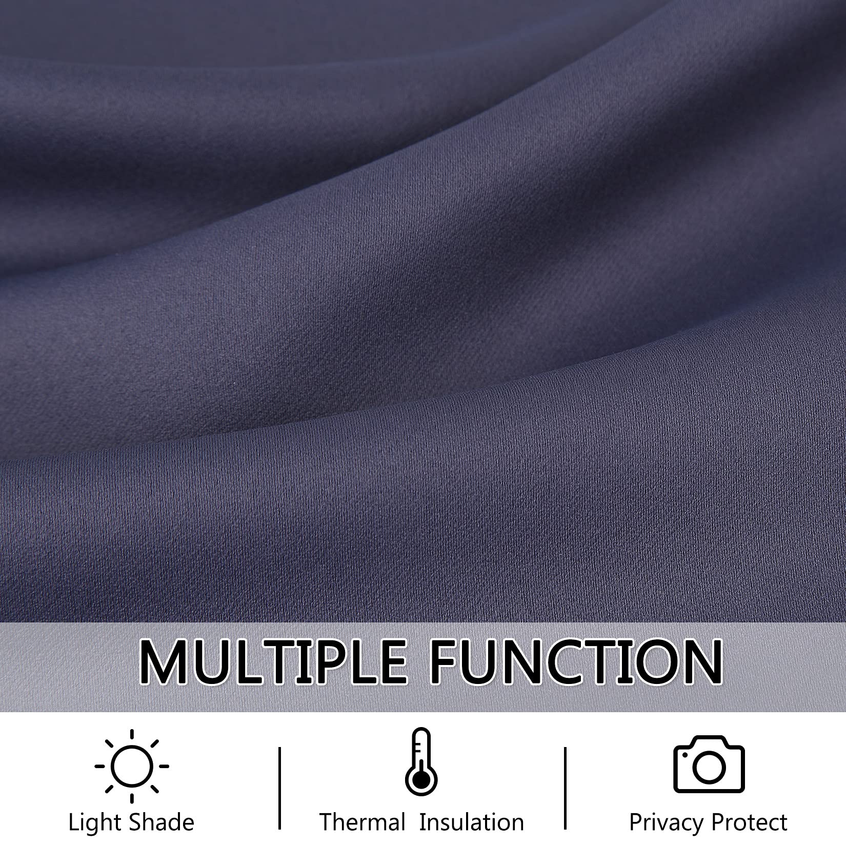 Rideaux de cuisine occultants thermiques Garvee Valance, gris foncé, pour petites fenêtres, cuisine, chambre, 52 x 15 cm