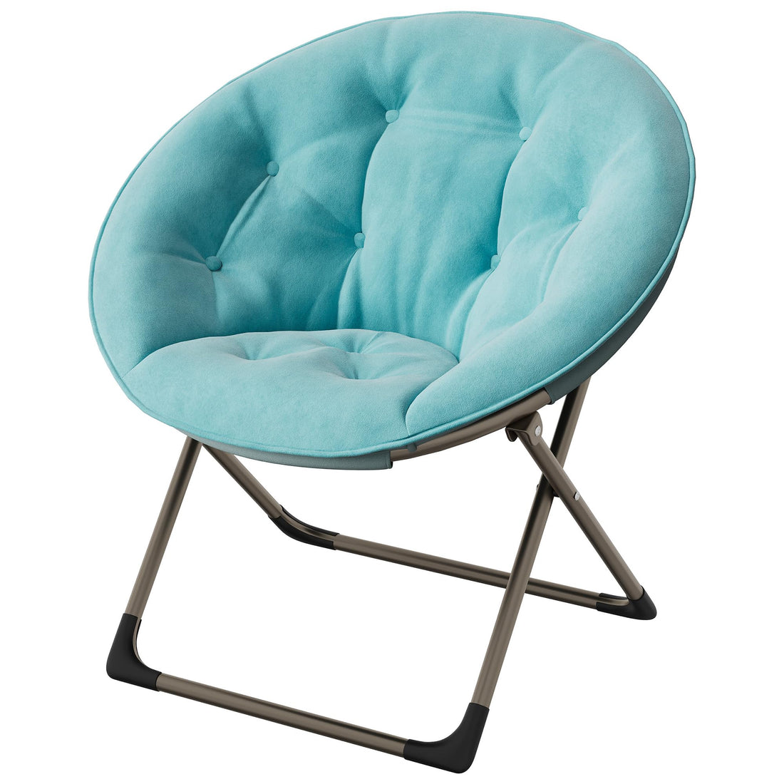 Fauteuil soucoupe Garvee, fauteuil lune pliable en fausse fourrure, idéal pour la chambre et le salon, peluche surdimensionnée