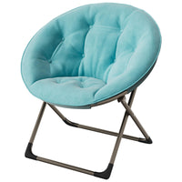 Fauteuil soucoupe Garvee, fauteuil lune pliable en fausse fourrure, idéal pour la chambre et le salon, peluche surdimensionnée