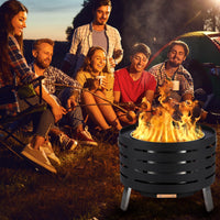 Foyer extérieur portable Garvee de 66 cm (26 pouces) – Sans fumée, en acier inoxydable antirouille, idéal pour le jardin et le camping.