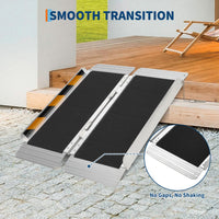 Garvee Rampe légère 1,22 m avec surface antidérapante renforcée, pour fauteuils roulants électriques, accès et marches, noir