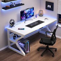 Garvee Bureau d’ordinateur blanc 80x50cm, table d’étude compacte pour chambre et petit espace