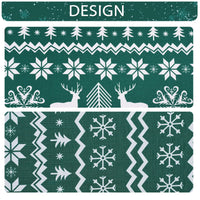 Nappe de Noël Garvee, carrée, 132 x 132 cm, imperméable, antitache, polyester, motif flocons de neige et rennes, décoration de table pour les fêtes de Noël