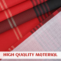 Nappe de Noël Garvee rouge imperméable à carreaux 137 x 228 cm, facile à nettoyer et anti-poussière, idéale pour la décoration de table festive de la cuisine.