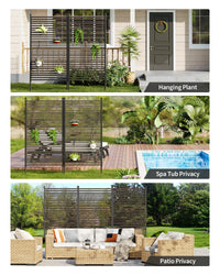 Paravent d'extérieur Garvee avec support 35 x 70 pouces, résistant aux intempéries, idéal pour clôtures, équipements de piscine et autres besoins de jardinage.