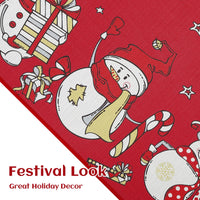 Paillasson de Noël Garvee Bonhomme de neige rustique antidérapant en coton style ferme 40x60cm intérieur et extérieur