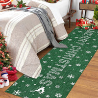 Tapis de Noël Garvee avec motif de cerf, sapin de Noël et flocons de neige, idéal pour couloir, salon ou cuisine, 80 x 150 cm, vert.