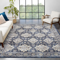 Tapis Garvee, motif vintage, envers antidérapant en TPR, multicolore, idéal pour salon, chambre, salle à manger et cuisine.