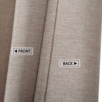 Rideau de douche en lin Garvee Flax 240 g/m² résistant avec crochets pour salle de bain, taupe, 120 x 180 cm