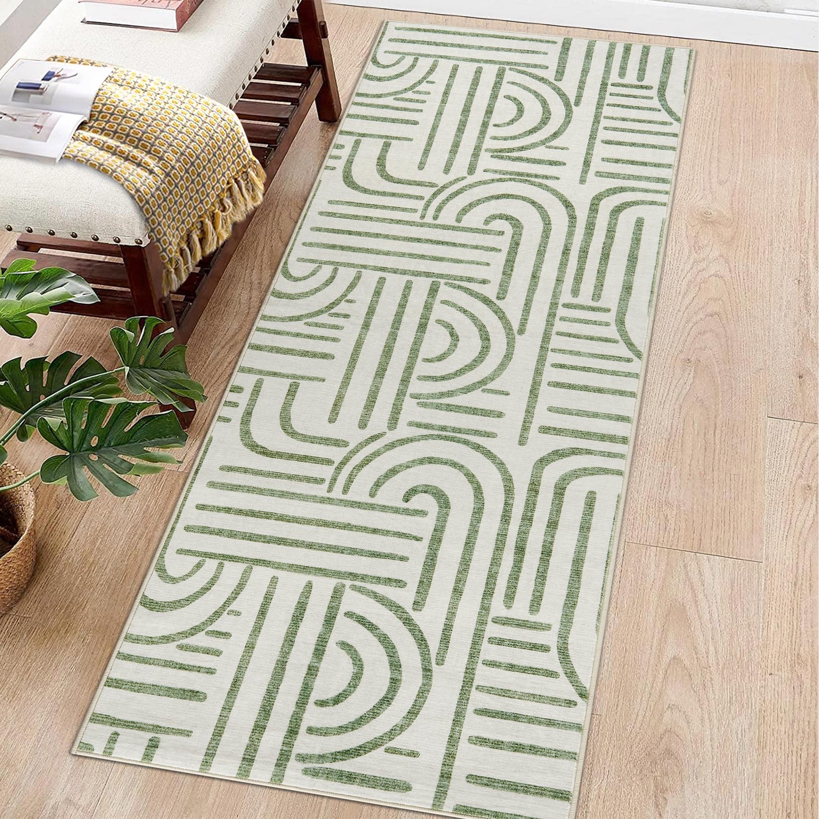 Tapis de salon Garvee 200x290 cm, lavable, antidérapant, à poils courts, gris, pour salon, chambre ou salle à manger