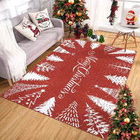 Tapis de Noël lavable Garvee, motif flocons de neige et sapin rouge, 120 x 170 cm, pour salon et chambre