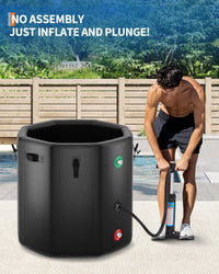 Baignoire balnéo Garvee XXL pour athlètes, 700 litres, PVC de qualité militaire, compatible avec les refroidisseurs d'eau, portable, couvercle isolé, sports et loisirs