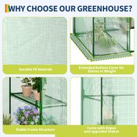 Serre portable Garvee 57x57x76'' avec bâche épaisse en PE, structure robuste, résistante aux intempéries, pour jardin et balcon, verte