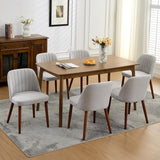 Garvee lot de 6 chaises de salle à manger en bois, siège rembourré, pieds robustes, 52 × 46 × 76 cm, pour cuisine et restaurant - Gris