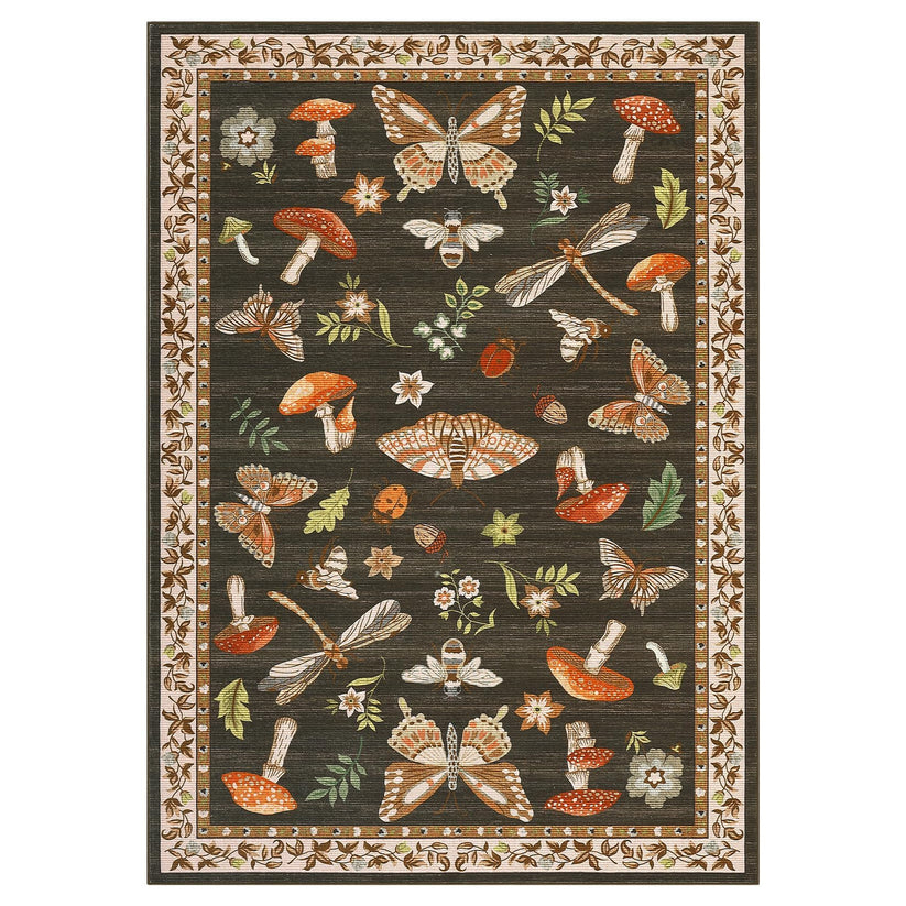Tapis floral moderne vue ensemble