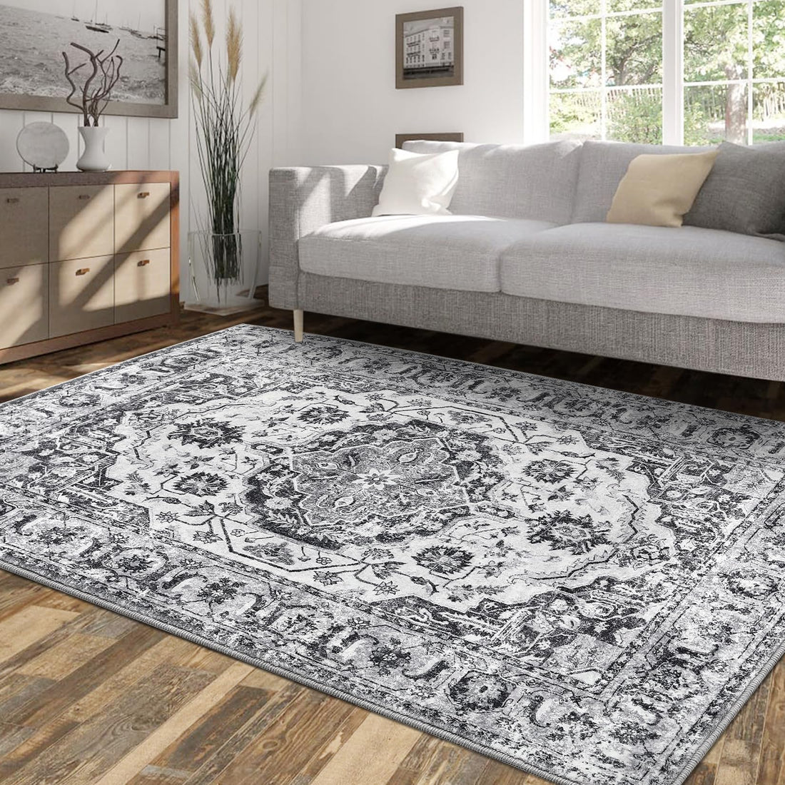 Garvee Alfombra De Salón 1400Gsm 100% Poliéster Terciopelo 580Gsm Lavable Plegable Estampado Perlas Persianas 80x150cm Salon