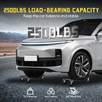 Ensemble de 2 chariots à roulettes Garvee pour voiture – Roues en acier de 8,9 cm, capacité de charge de 2268 kg, stables