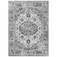 Garvee Tapis persan extra large 200 × 290 cm, gris, lavable et pliable, envers antidérapant, résistant à l’eau et aux taches, idéal salon et chambre