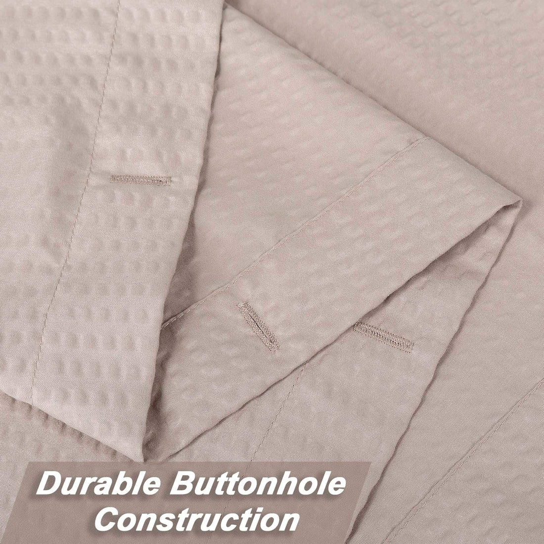 Garvee Rideau de douche en microfibre déperlante, 72 × 72 cm, taupe, motif gaufré, séchage rapide