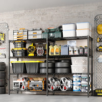 Garvee Étagère métallique 4 niveaux réglables, acier robuste, pour cuisine et garage, 150 × 35 × 151 cm