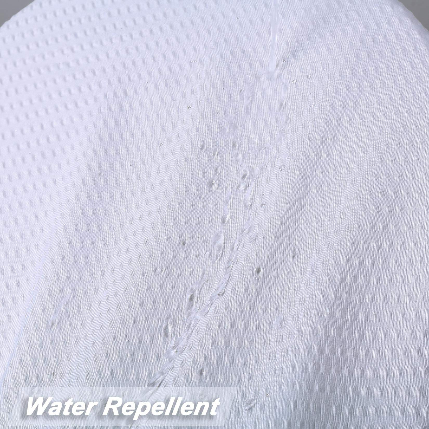 Rideau de douche extra long Garvee en microfibre déperlante blanche 72 x 96 pouces (183 x 244 cm) - Salle de bain
