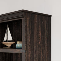Garvee bibliothèque haute 62 × 32 × 171 cm, 5 niveaux ouverts, finition noire, style campagne