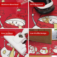 Paillasson de Noël Garvee Bonhomme de neige rustique antidérapant en coton style ferme 40x60cm intérieur et extérieur
