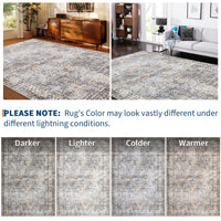 Tapis Garvee Pearl Fleece, 100 % polyester, pliable et lavable, pour salon et cuisine, 60 x 230 cm, bleu