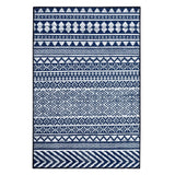 Tapis imperméable Garvee style bohème marocain, lavable, résistant à l'huile, antidérapant, 160 x 230 cm, noir, pour salon et chambre.