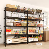 Garvee Étagère métallique en L, 5 niveaux réglables, hauteur 179 cm, capacité 601 kg, pour cuisine, bureau et garage