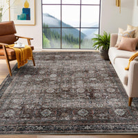 Tapis vintage Garvee, lavable en machine, antidérapant, antitache, pour salon, chambre, cuisine, salle à manger, style champêtre