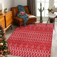 Tapis rouge moderne Garvee à motif flocons de neige, 100 % chenille de polyester, antidérapant en TPR, 80 x 150 cm, salon et entrée