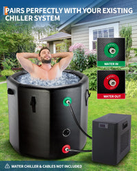 Bain de glace Garvee pour athlètes, 660 litres, PVC de qualité militaire, couvercle isolé, portable, pour les loisirs