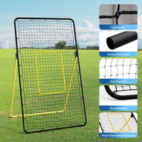 Filet de rebond de volley-ball Garvee 7x4 pi, réglable multi-angles, en PE robuste et pliable pour l'entraînement en extérieur