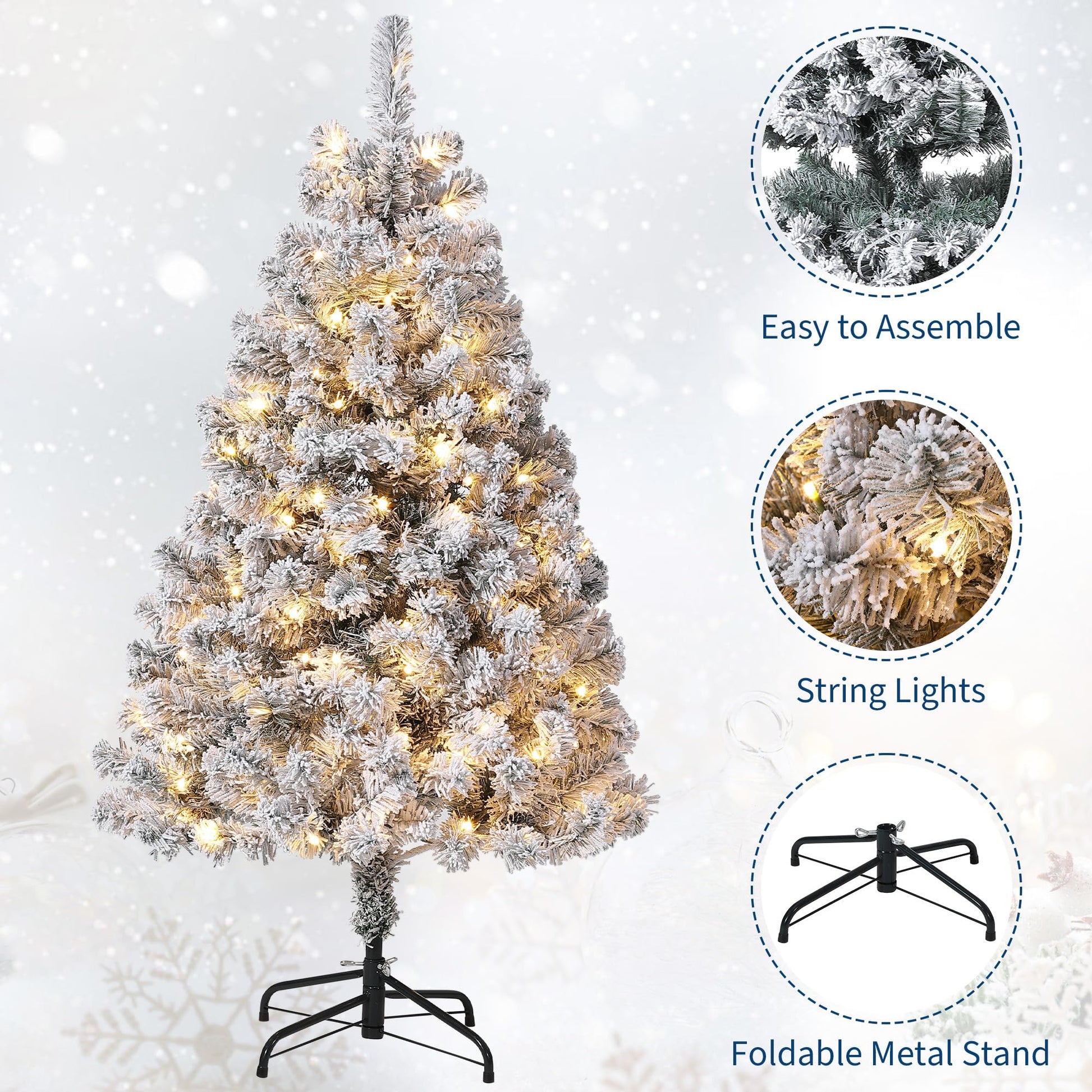 Sapin de Noël artificiel Garvee de 180 cm avec 250 LED, branches en PE/PVC, idéal pour un salon standard et un éclairage festif.