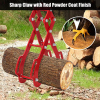 Garvee Pince de levage pour grumes 71 cm, grappin 4 griffes robuste, design Eagle Claws, capacité 2 000 à 2 495 kg, pour débardage et manutention du bois.