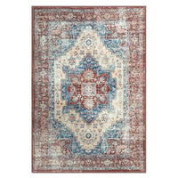 Tapis Garvee traditionnel vintage, motif oriental, antidérapant, lavable, 160 x 230 cm, couleur rouille, pour salon et salle à manger